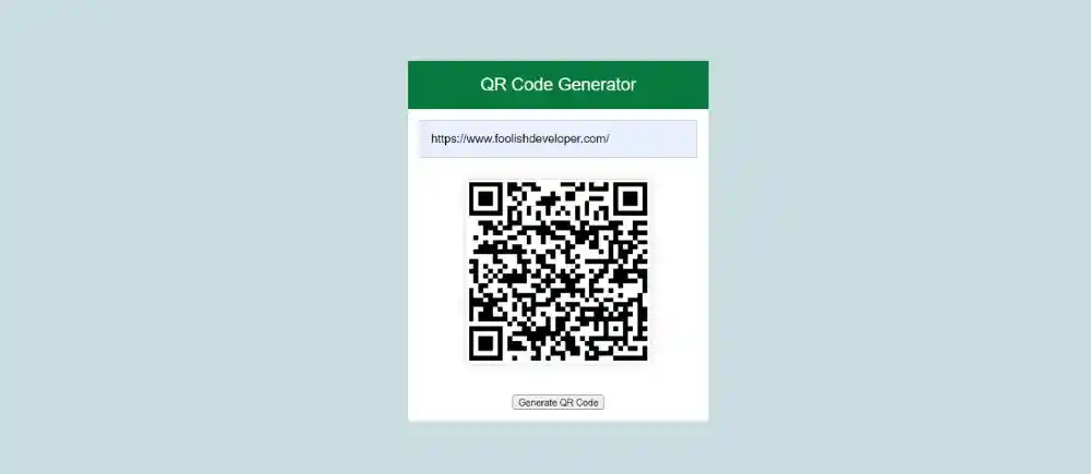 QR Code Generator Using JavaScript