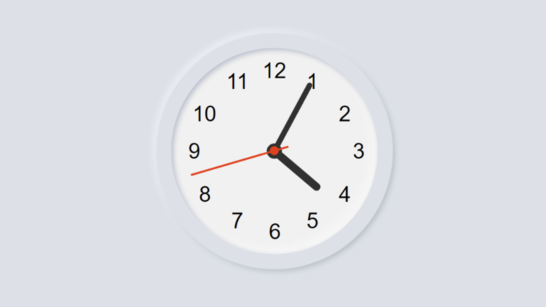 Create an Analog Clock using HTML, CSS and JavaScript