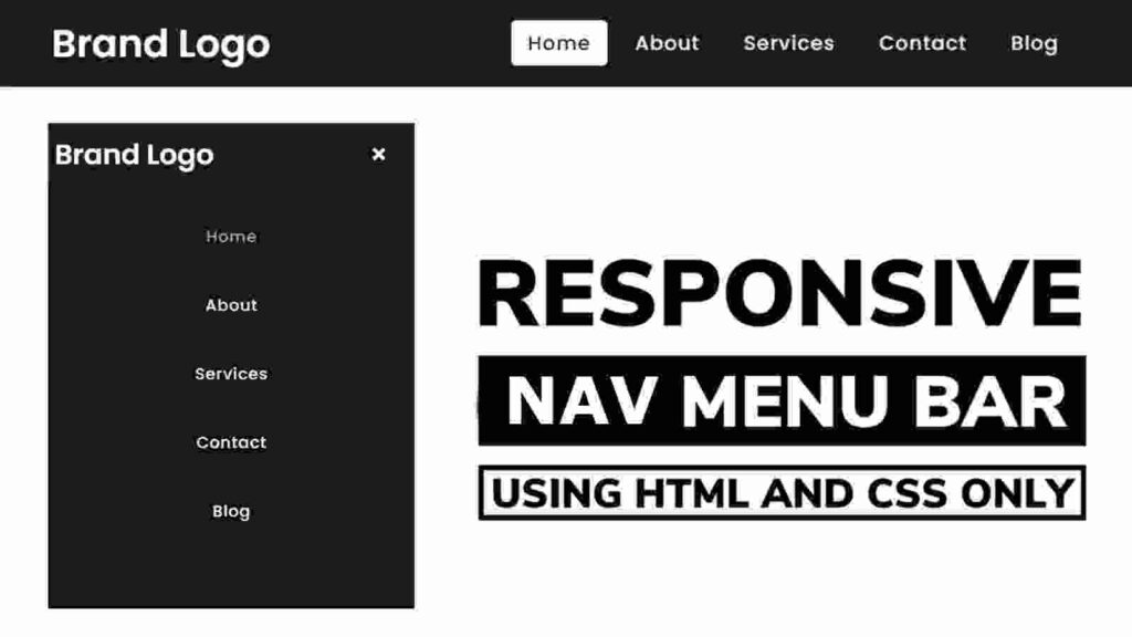 Navigation Menu Bar Design Using Html And Css 2034