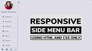 Read more about the article Neumorphism Sidebar Menu Using HTML and CSS