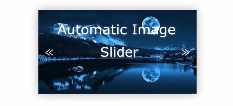 Automatic Image Slider in Html, CSS and Javascript