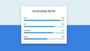 Read more about the article Animated Skills Bar HTML & CSS (For Beginners)