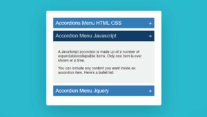 Read more about the article Animated Accordion Menu using HTML, CSS & Javascript