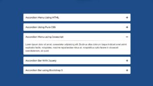 Read more about the article Javascript Accordion Menu