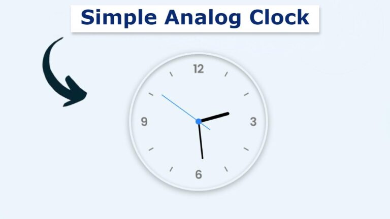 Javascript Analog Clock Tutorial For Beginners