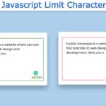 Javascript Limit Characters in textbox with HTML & CSS