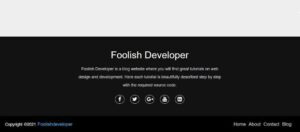 Read more about the article Simple Responsive Footer Design using HTML and CSS