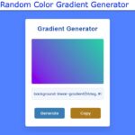 Random Gradient Generator with JavaScript & CSS