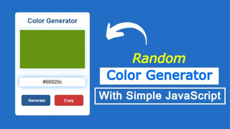 Random Color Generator with JavaScript and css