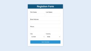 Read more about the article Responsive Registration Form using HTML and CSS