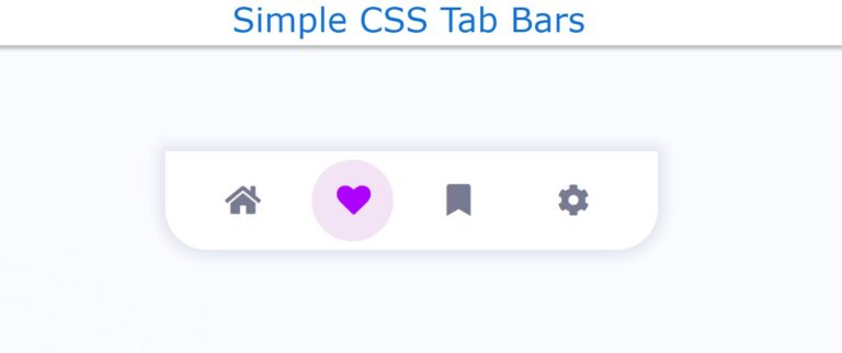 Simple CSS Tab Bars