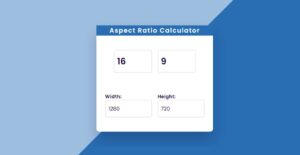 Read more about the article Aspect Ratio Calculator Using HTML, CSS, and JavaScript