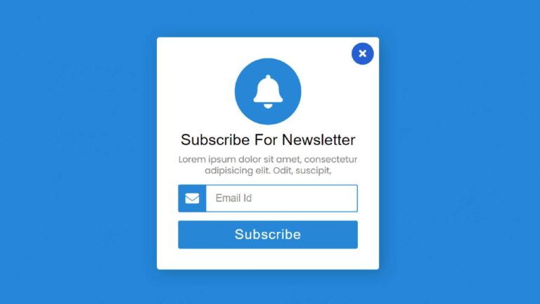 Email Subscription Form using HTML CSS