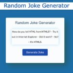 Random Joke Generator using JavaScript & API