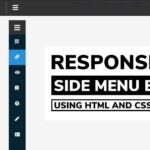 Responsive Sidebar Menu using HTML CSS and JavaScript