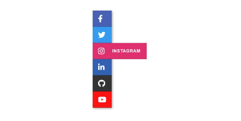 Floating Social Media Icons using HTML CSS