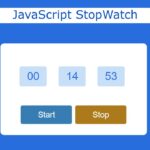 How to Create Stopwatch using HTML CSS JavaScript