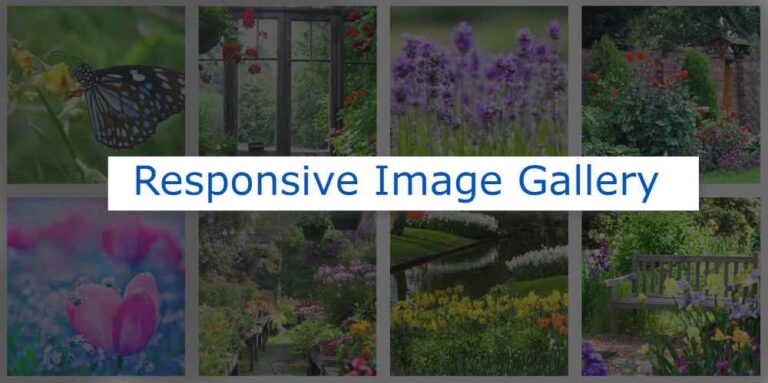 Responsive Image Gallery html css
