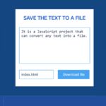 Save Textarea Text to a File using JavaScript