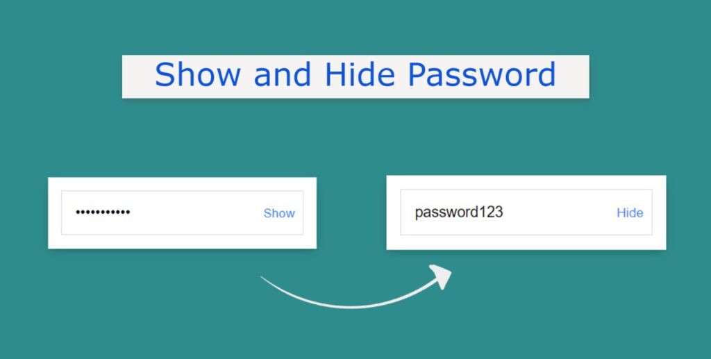 Show And Hide Password Using JQuery And CSS