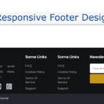 Responsive Footer Design using HTML & CSS