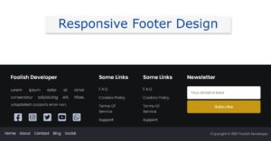 Read more about the article Responsive Footer Design using HTML & CSS