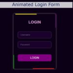 Animated Login Form Design Using HTML CSS