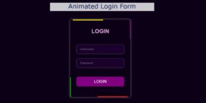Read more about the article Animated Login Form Design Using HTML CSS