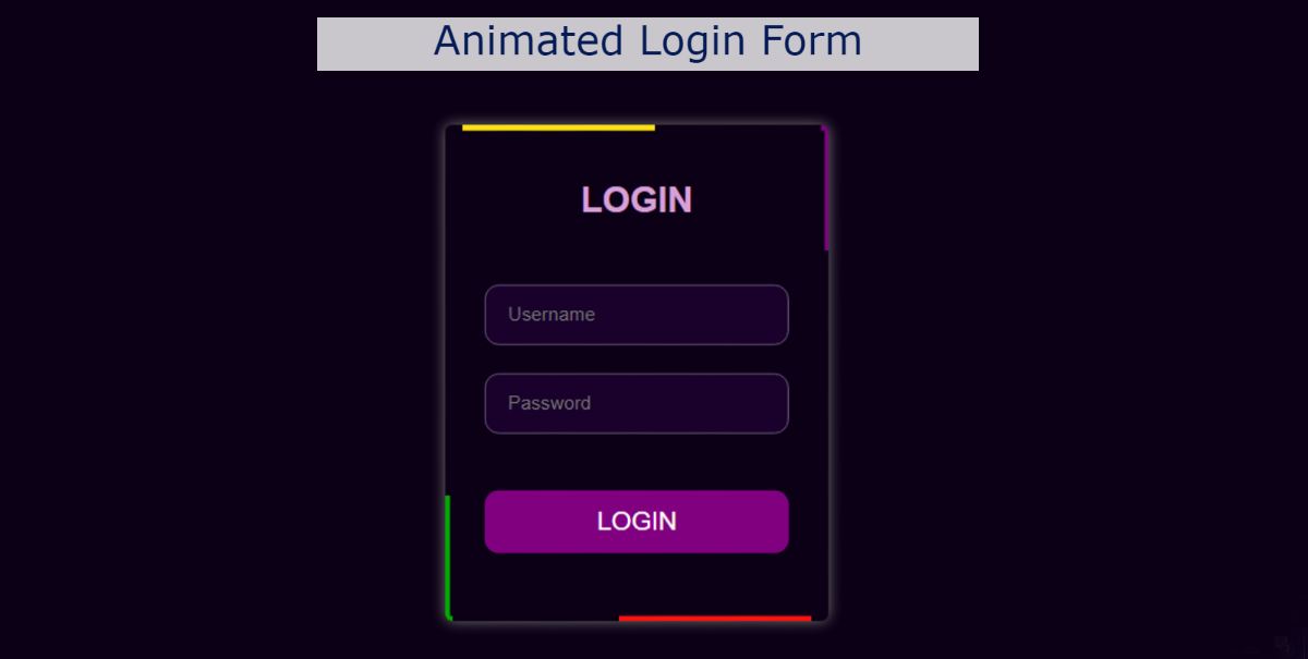 Free Online Course: Login Form With Floating Label Animation, Input  Animation CSS, Label Animation, Code4education from