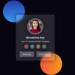Glassmorphism Profile Card Design using HTML and CSS