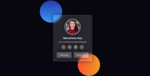 Read more about the article Glassmorphism Profile Card Design using HTML and CSS