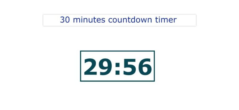 30 Minutes Countdown Timer Using JavaScript