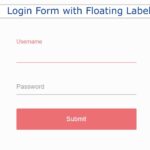 Login Form with Floating Label using HTML & CSS