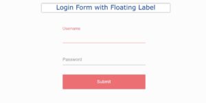 Read more about the article Login Form with Floating Label using HTML & CSS