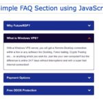 Simple FAQ Section using HTML, CSS & JavaScript