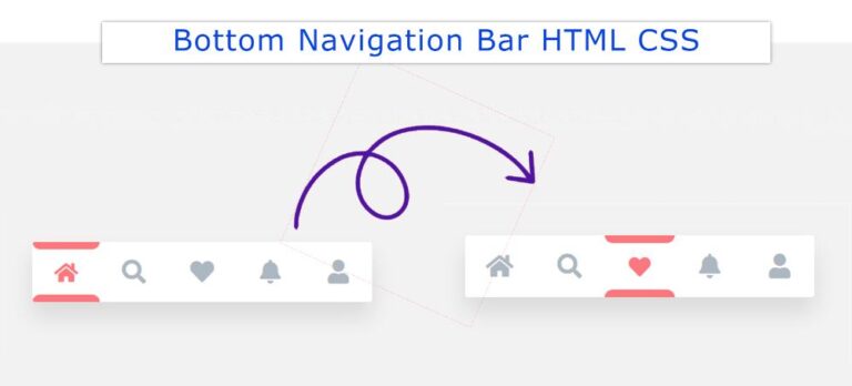 How To Create a Bottom Navigation Bar HTML CSS
