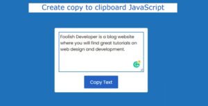 Read more about the article Create Copy to Clipboard using JavaScript (Just 2 Lines)