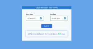 Read more about the article Days Between Two Dates Using JavaScript & CSS