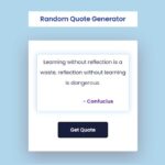 Random Quote Generator using JavaScript & CSS