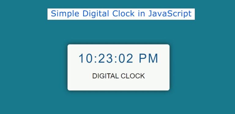 How to Create a Digital Clock in JavaScript