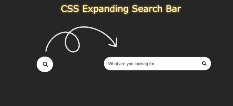 Expanding Search Bar Using HTML CSS