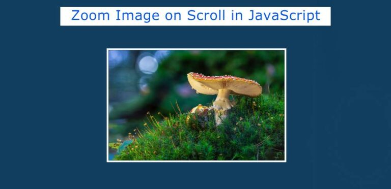 How to Zoom Image on Scroll using JavaScript