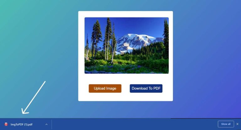 Image to PDF Converter using JavaScript & CSS