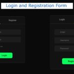 Login and Registration Form Using HTML CSS JavaScript