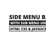 Sidebar Dropdown Menu Using HTML, CSS & JavaScript