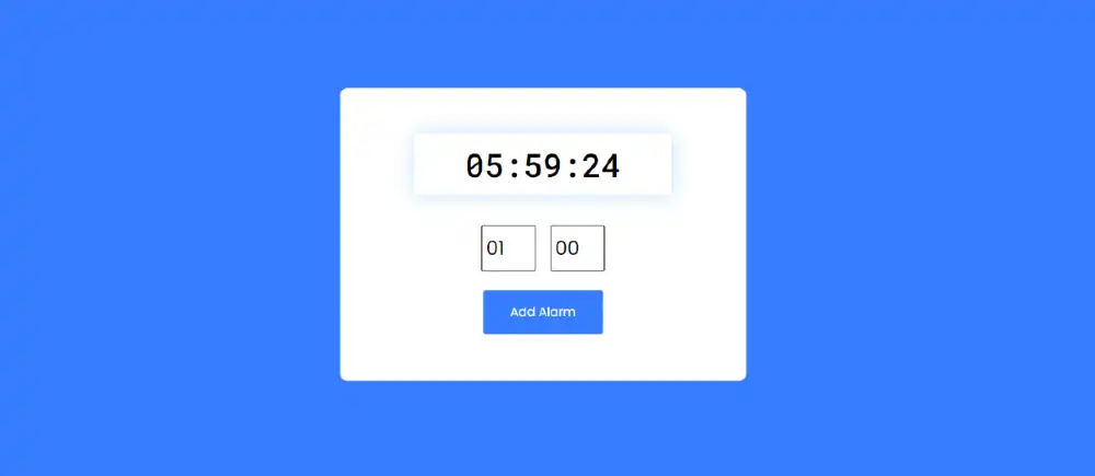 Alarm clock's submit button