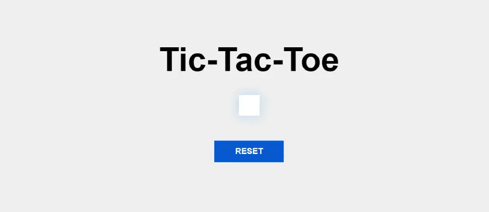 TIC TAC TOE – Javascript