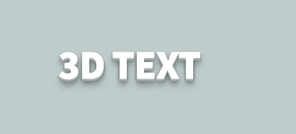 CSS 3D Text with Text-Shadow