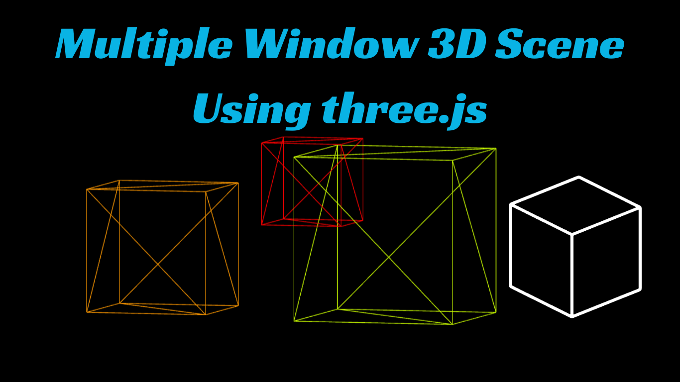 Multiple Window 3D Scene Using Three.js