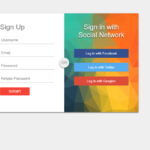 Signup form Using HTML and CSS